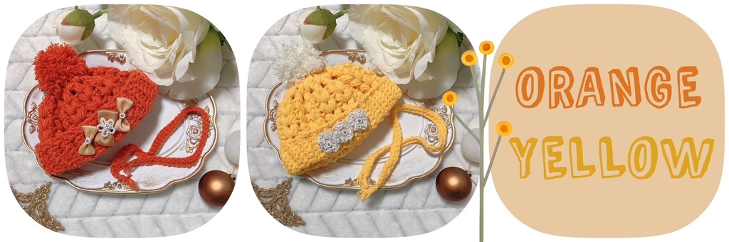 ポンポンつきニットぼうし&マフラーセット