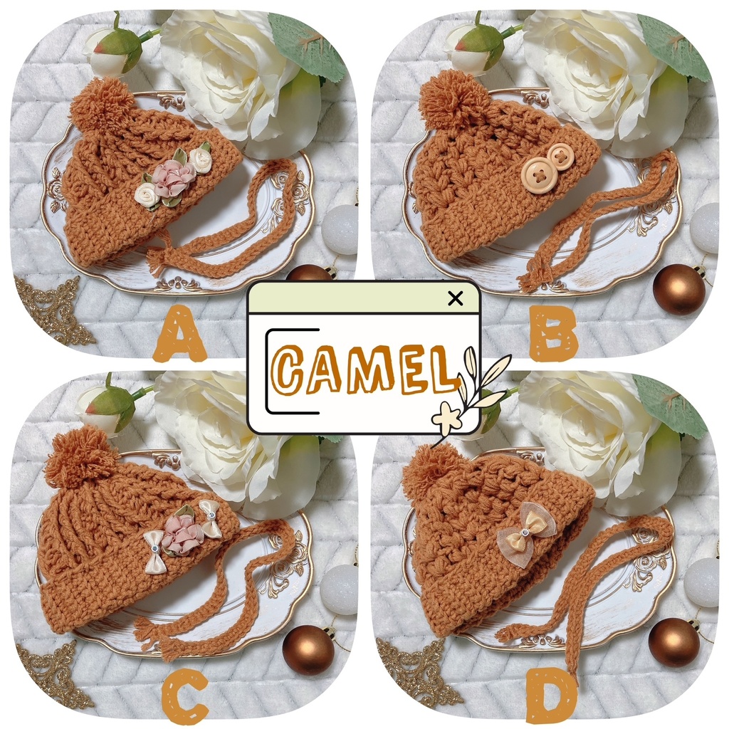 ポンポンつきニットぼうし&マフラーセット