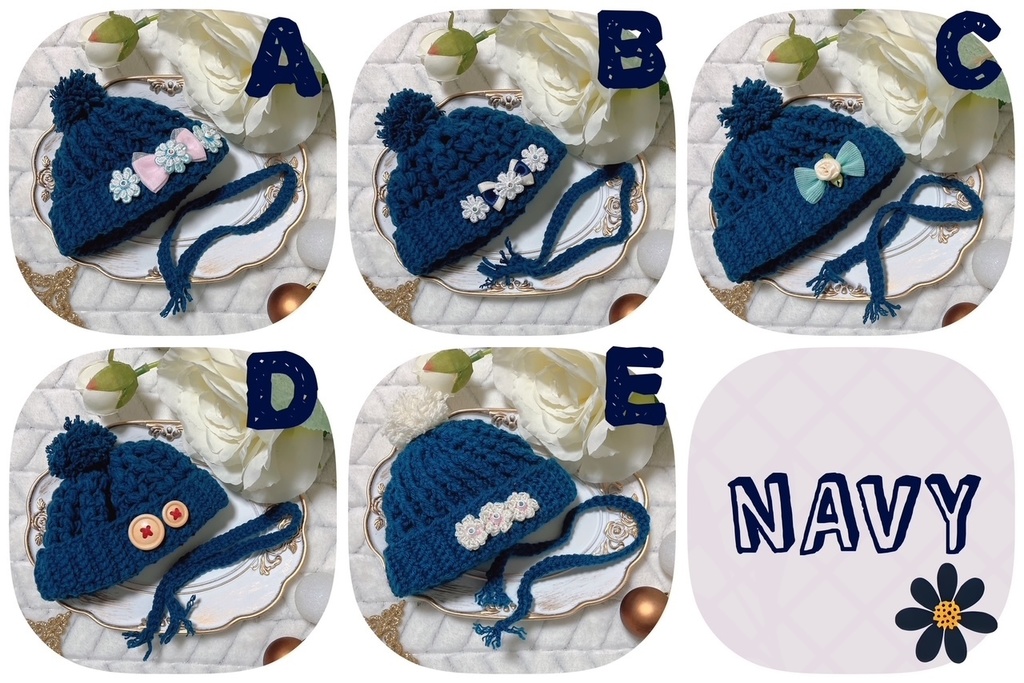 ポンポンつきニットぼうし&マフラーセット