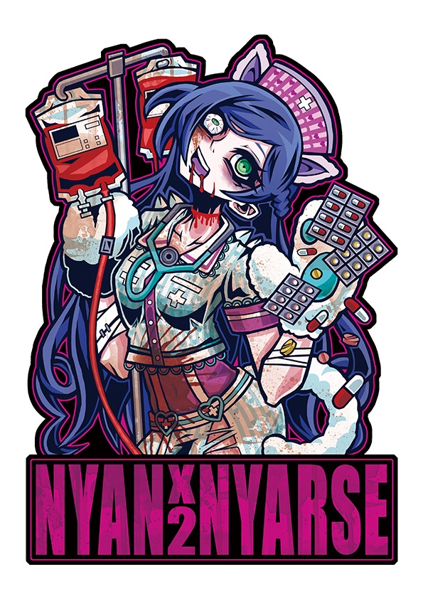 NYANx2 NYARSE ZOMBIE ステッカー