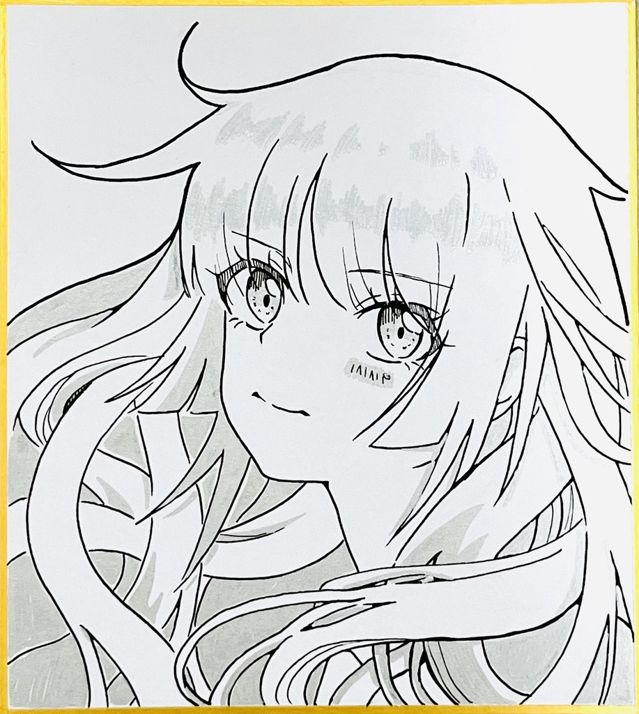 【スパコミ33】手描き色紙/戦場ヶ原ひたぎ