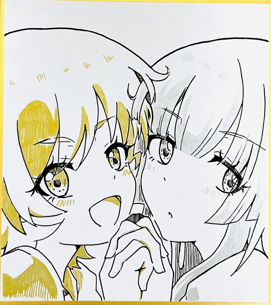 【スパコミ33】手描き色紙/戦場ヶ原＆神原