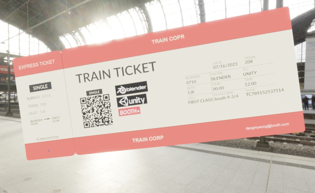 Train ticket 電車のチケット열차표 열차 티켓 기차표