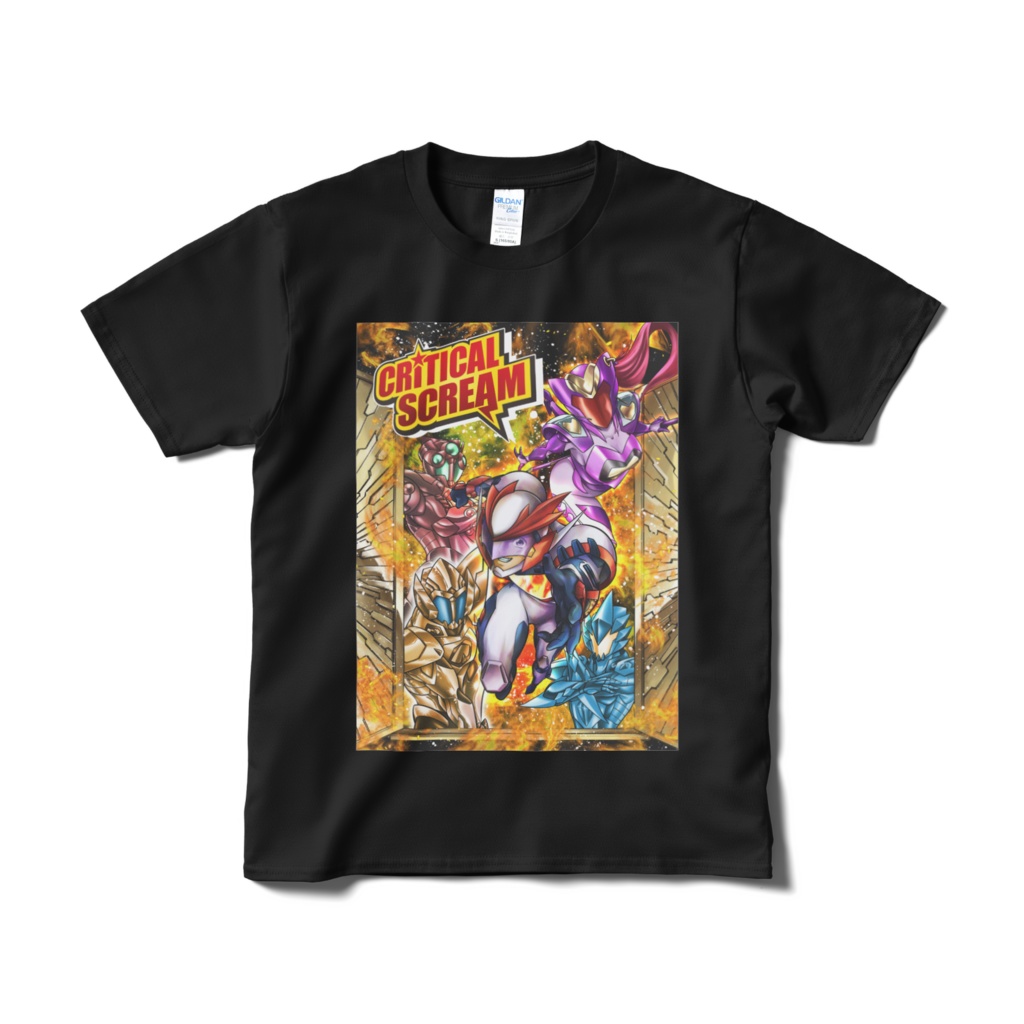 CRITICAL SCREAM TシャツA 黒半袖短納期