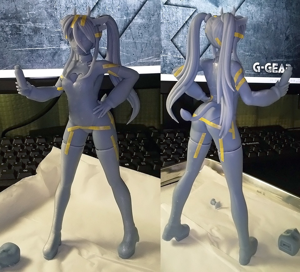 兎美ショーコさん(牛服) 3Dプリンタ用STLデータ