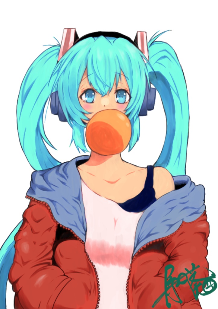 初音ミクTシャツ ネイビー