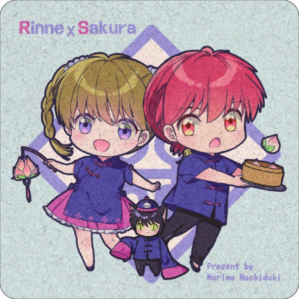 チャイナ服りんさくコルクコースター(BOOSTお礼2024、5月)