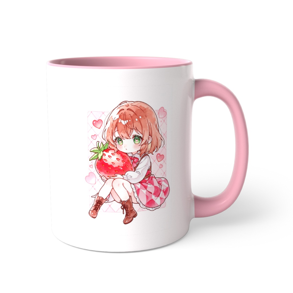 【苺】ツートンカラーマグカップ