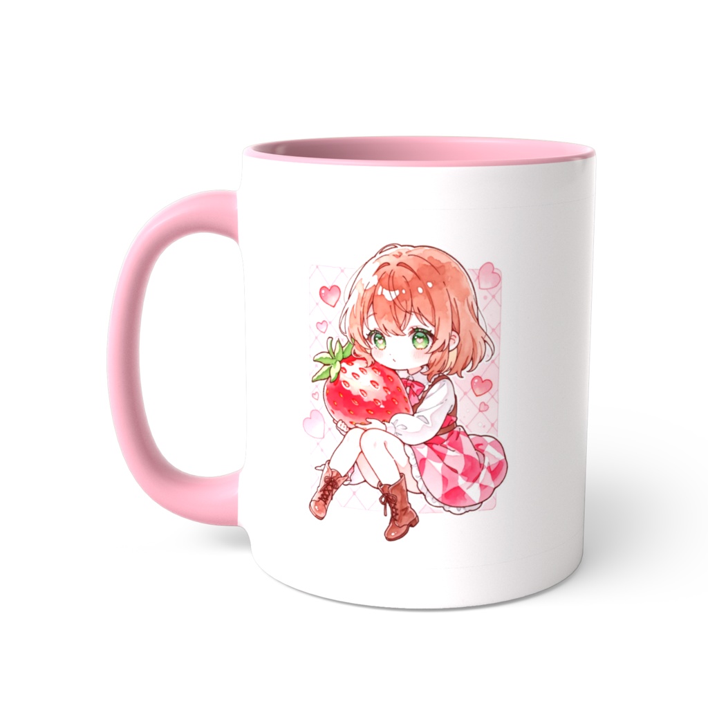 【苺】ツートンカラーマグカップ