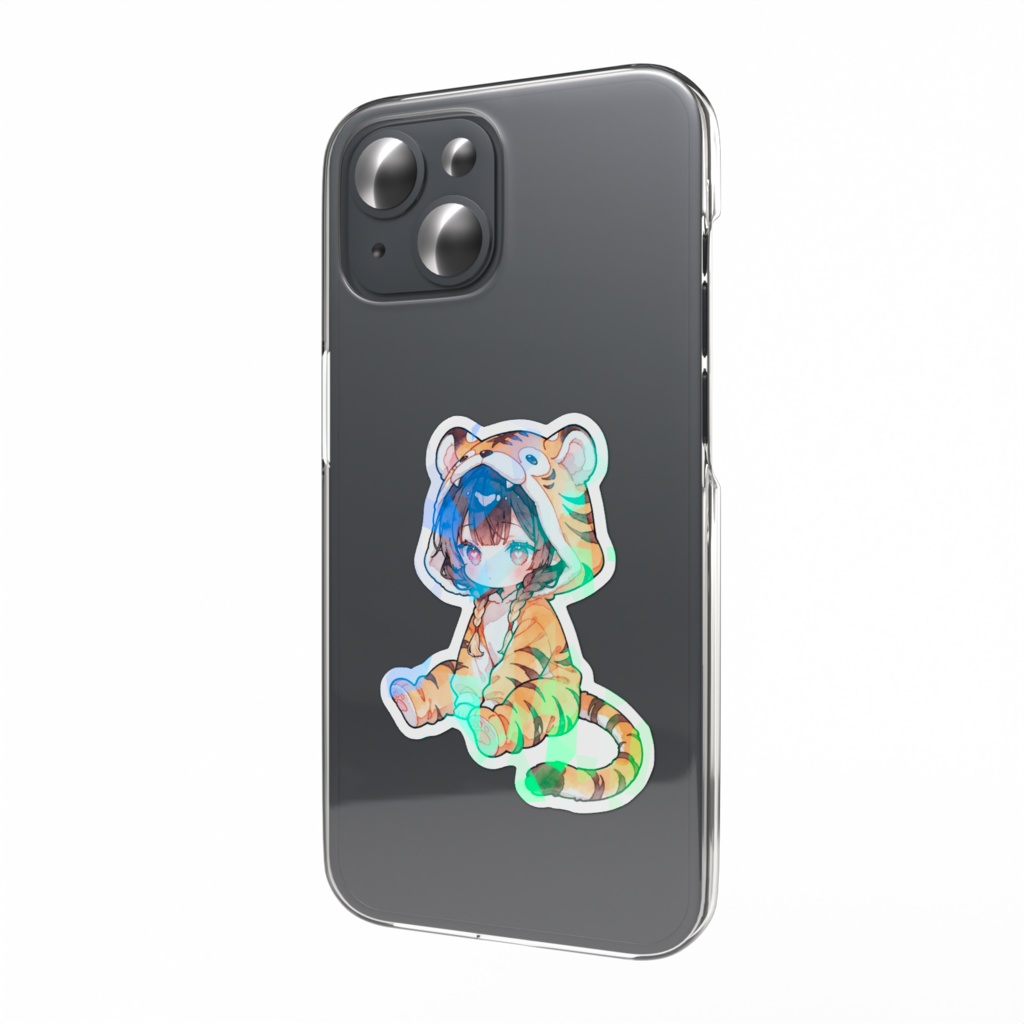 【虎の子】ホログラムスマホステッカー