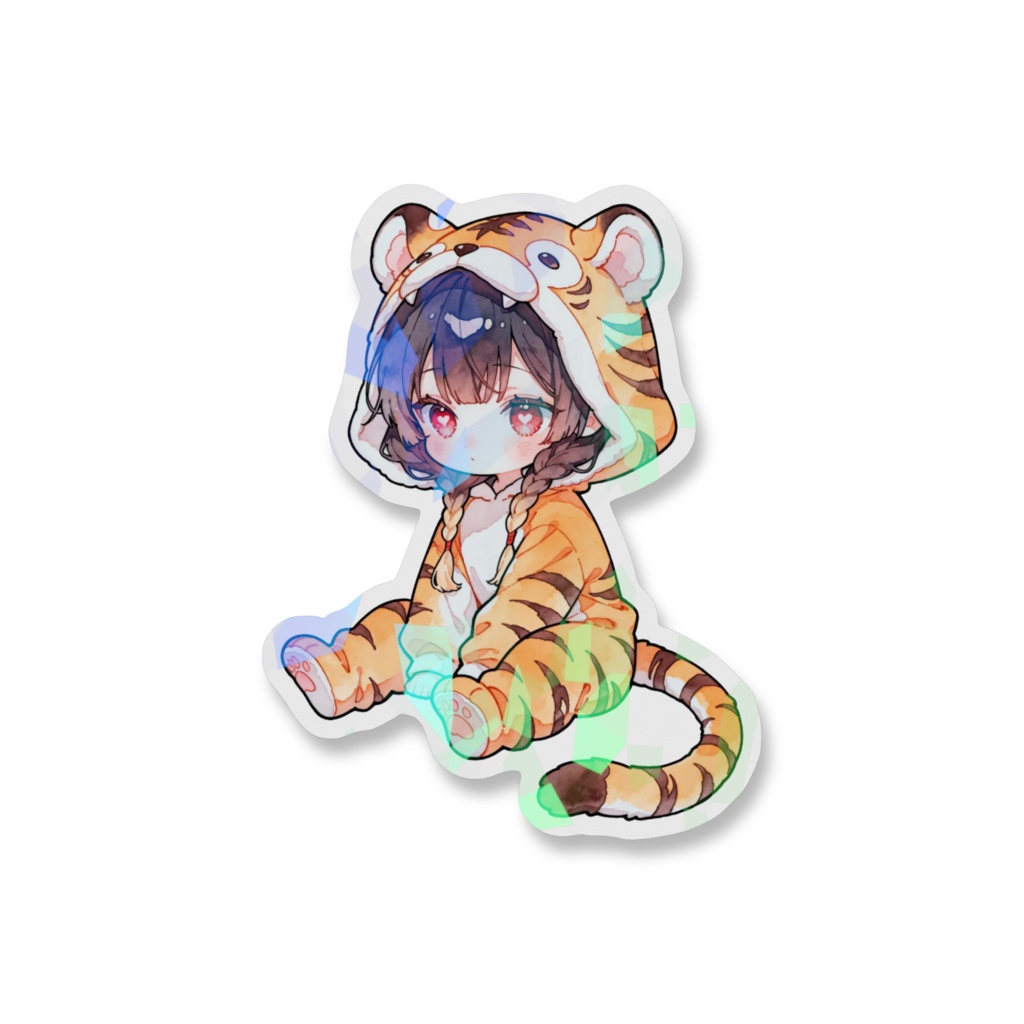 【虎の子】ホログラムスマホステッカー