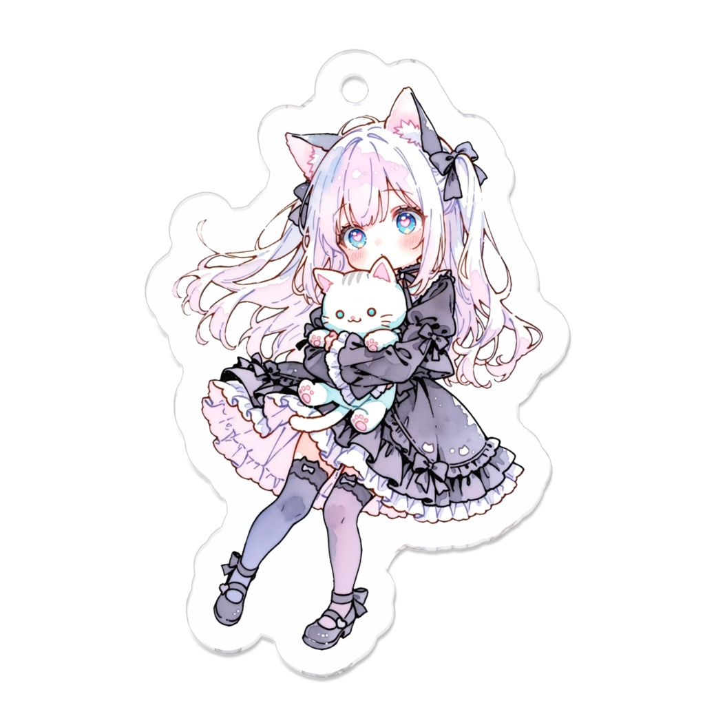 【ねことドレス】アクリルキーホルダー