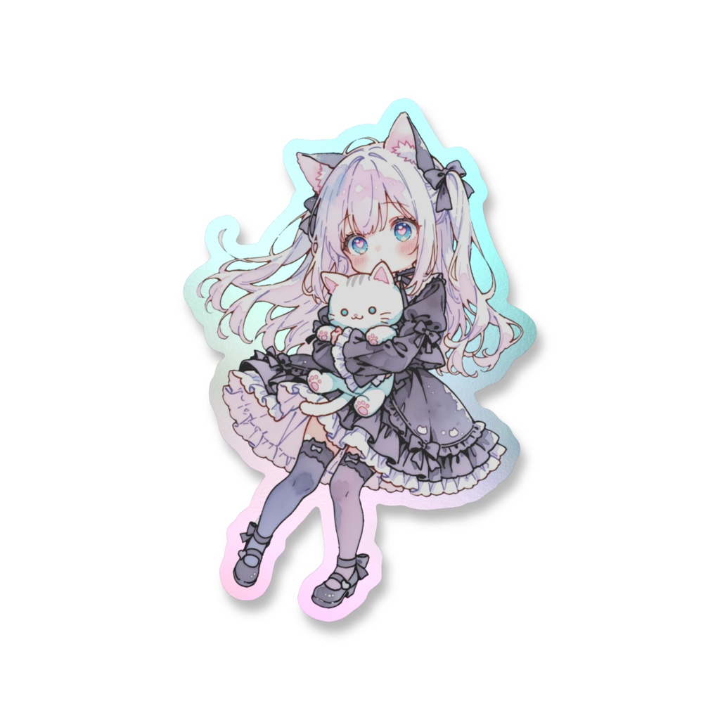 【ねことドレス】オーロラステッカー