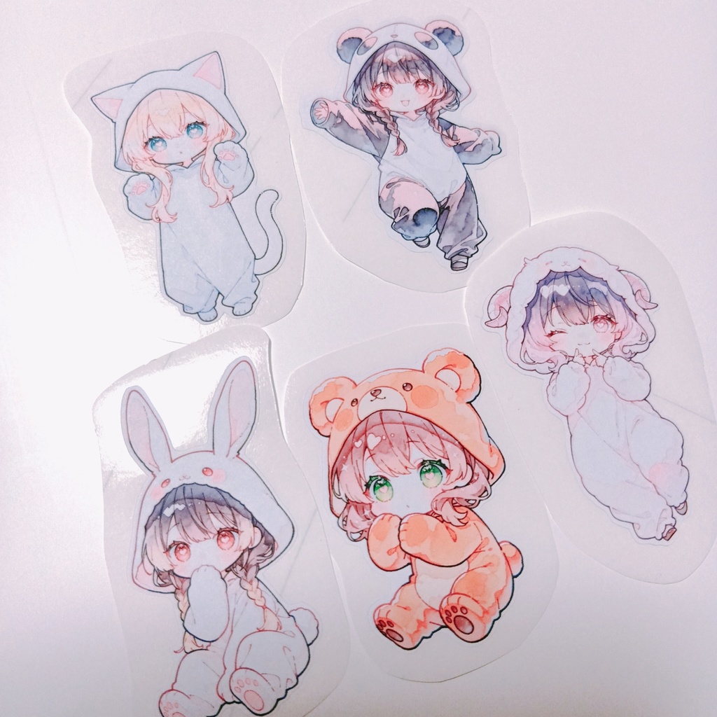 【G】水彩風 ダイカットシール 15柄30枚 suisaicco