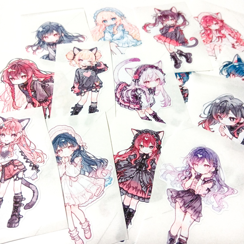 【I】水彩風 ダイカットシール 15柄30枚 suisaicco