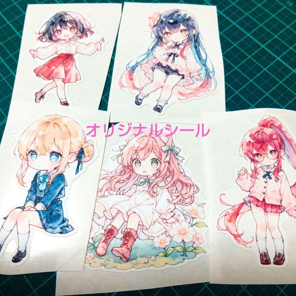 【J】水彩風 ダイカットシール 15柄30枚 suisaicco