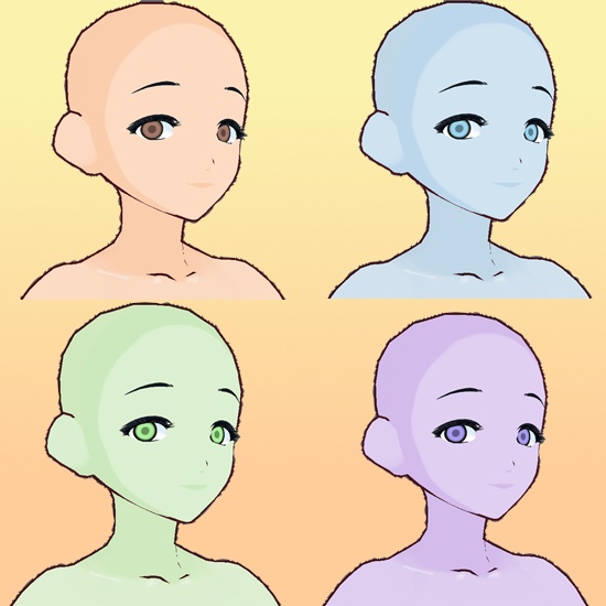 Body female textures 4 colors // ボディ女性の質感4色 VRoid