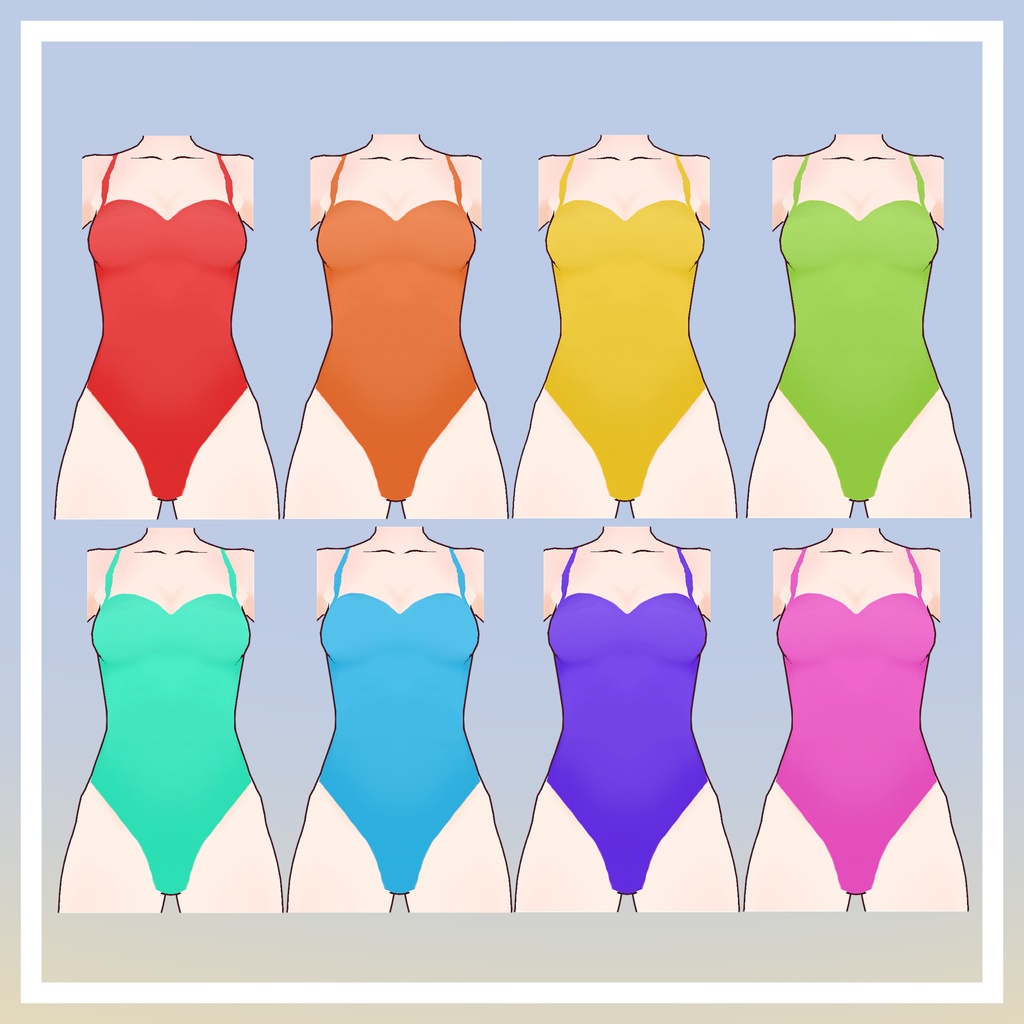 VROID swimsuit texture 8 colors || VROID水着テクスチャー8色