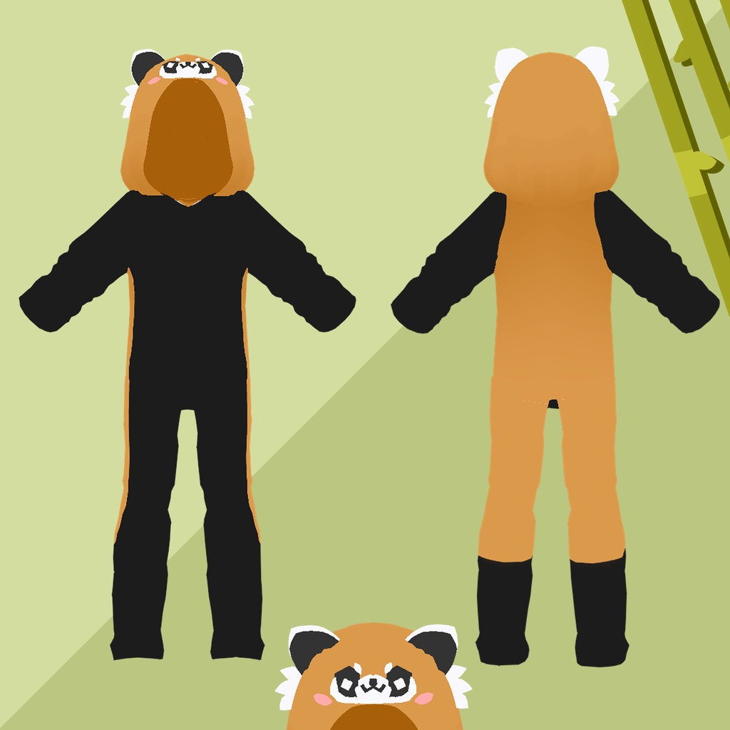 VROID Panda Onesie Textures || VROIDパンダワンジーテクスチャ