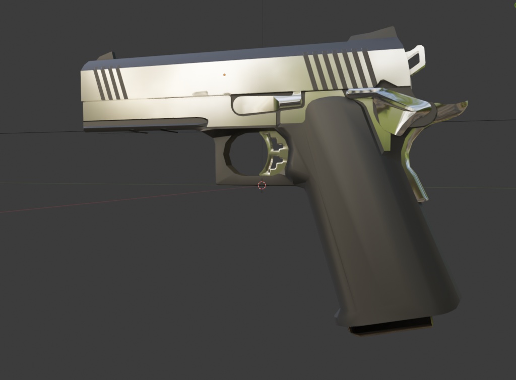 【オリジナル3Dモデル】.45 シルバー DS【無料版あり】