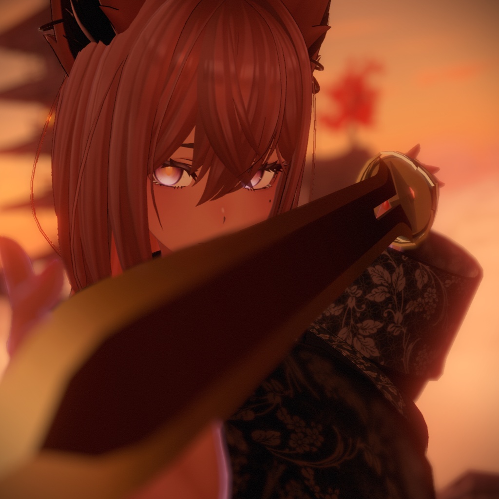 💎50% OFF💎【オリジナル3Dモデル】中国剣「石巖」【ModularAvatar対応版ギミック付きあり】