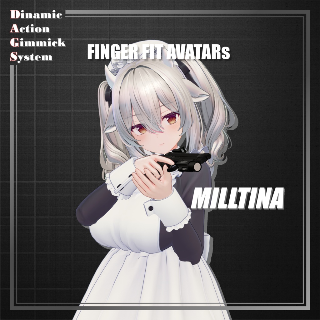 【ModularAvatar対応】VRChat想定 Avatars3.0向けギミック 「DAGsHG No.02 M9A1」【銃/ハンドガン】