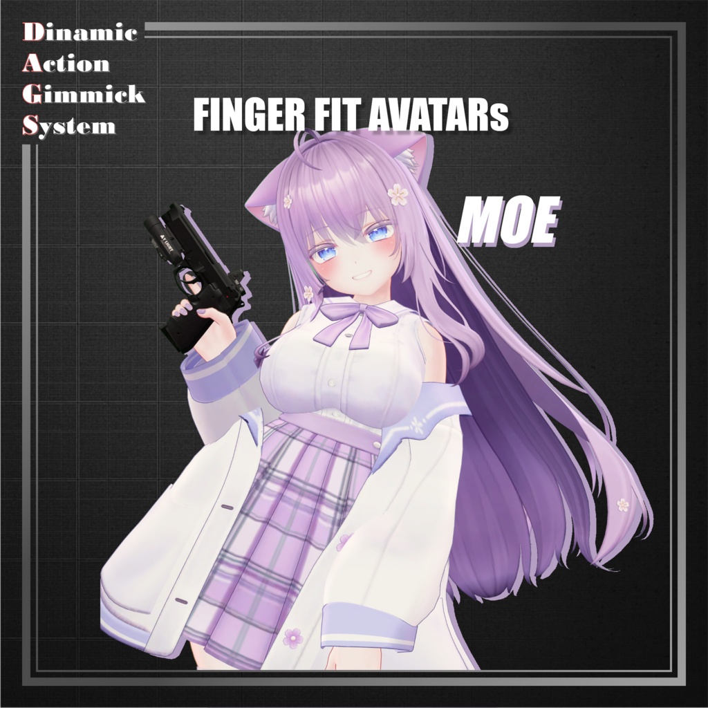 【ModularAvatar対応】VRChat想定 Avatars3.0向けギミック 「DAGsHG No.02 M9A1」【銃/ハンドガン】