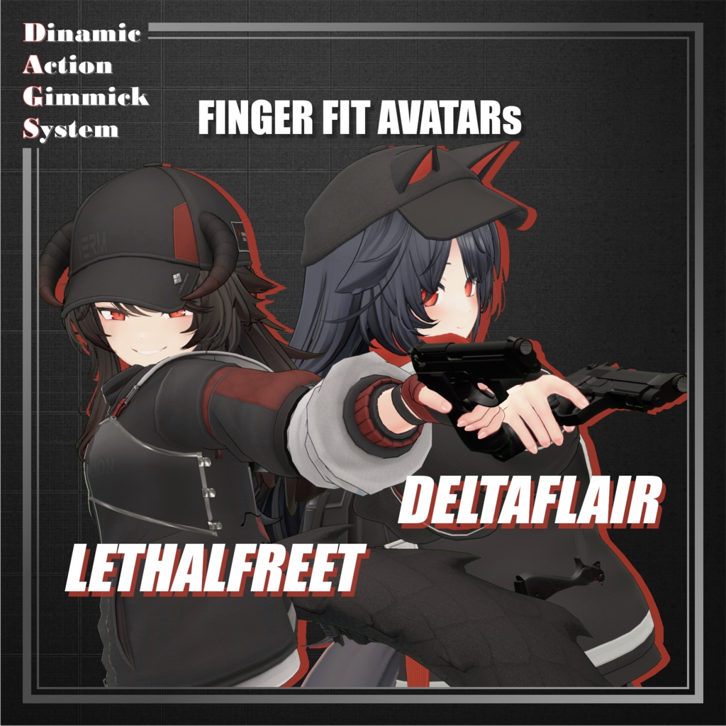 【ModularAvatar対応】VRChat想定 Avatars3.0向けギミック 「DAGsHG No.02 M9A1」【銃/ハンドガン】