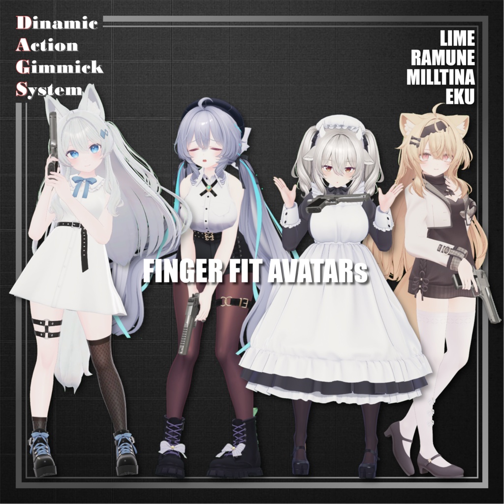 💎販売開始セール中💎【ModularAvatar対応】VRChat想定 Avatars3.0向けギミック「DAGsHG No.04 EG50 Verdict」【銃/拳銃/ハンドガン/ハンドキャノン】