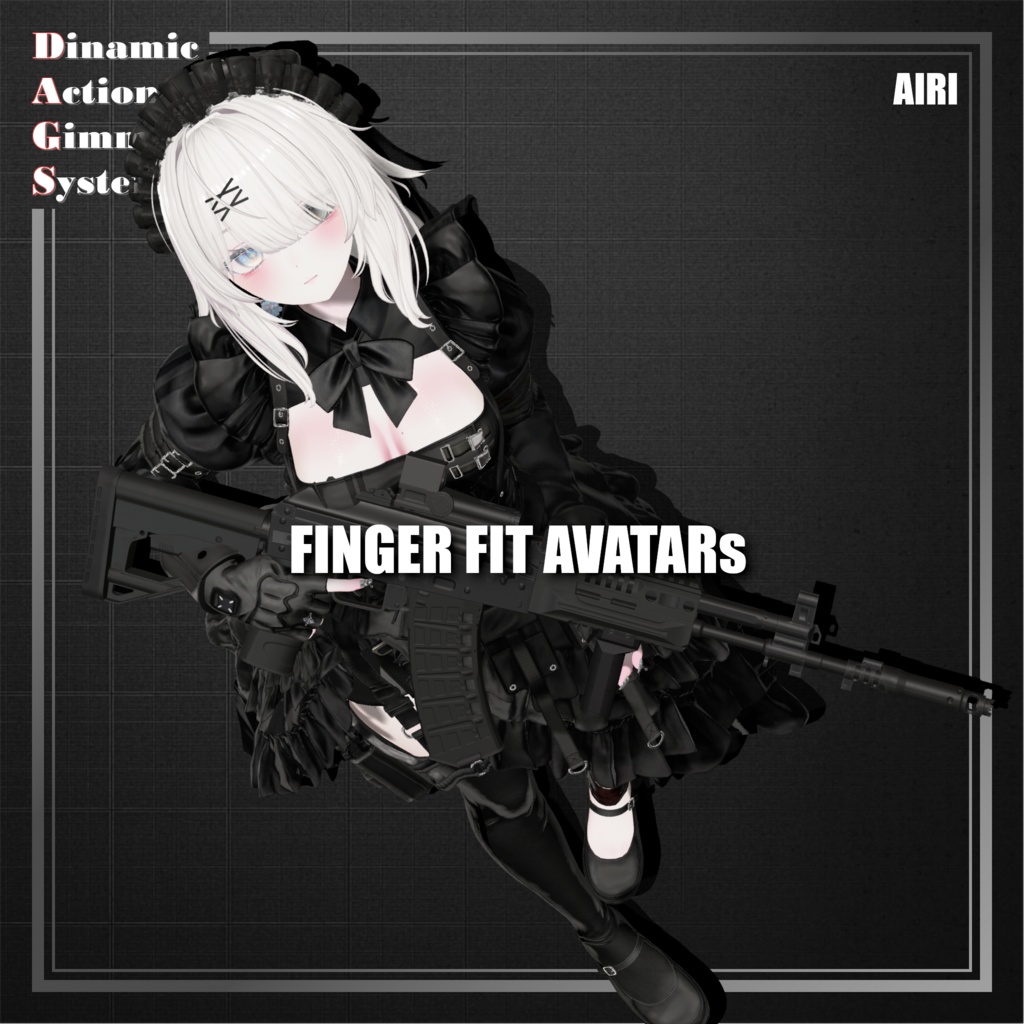 💎販売開始セール中💎【ModularAvatar対応】VRChat想定 Avatars3.0向けギミック「DAGsAR No.02 ZK12 Ratnik」【銃/長銃/ライフル/アサルトライフル】