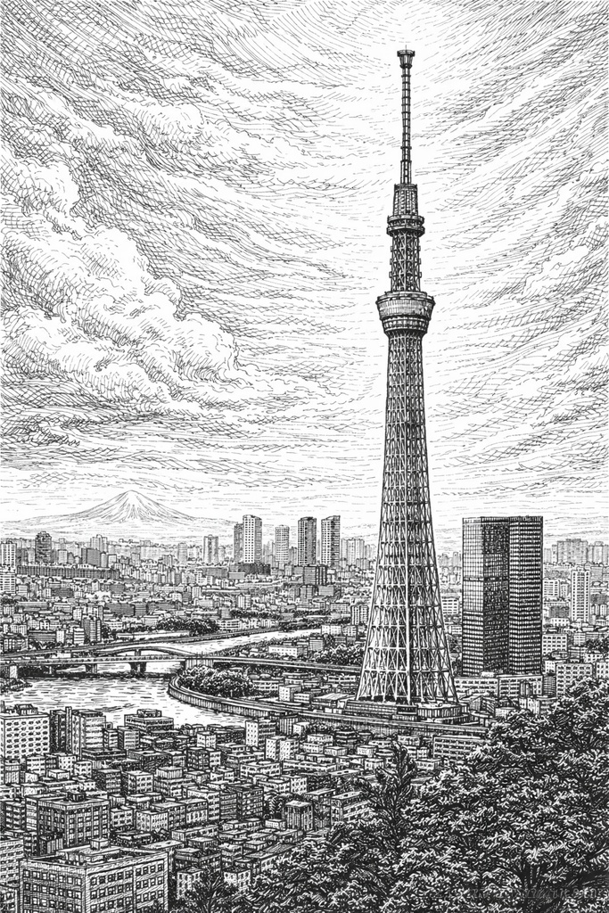 日本名所めぐり 富士山 東京タワー スカイツリー