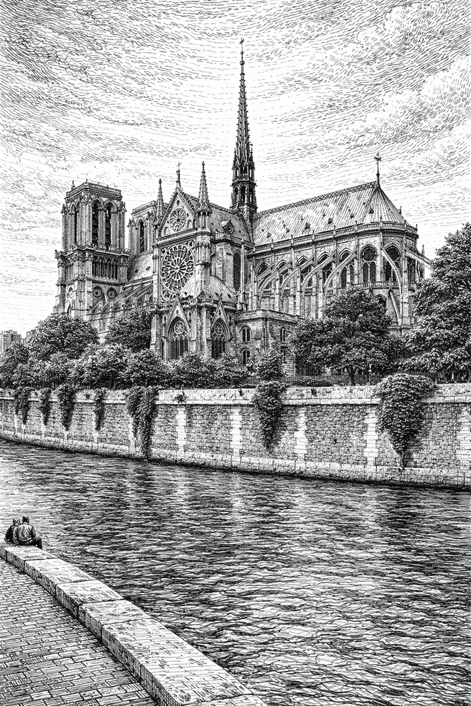 フランス名所めぐり　ノートルダム大聖堂　ルーブル美術館　エッフェル塔