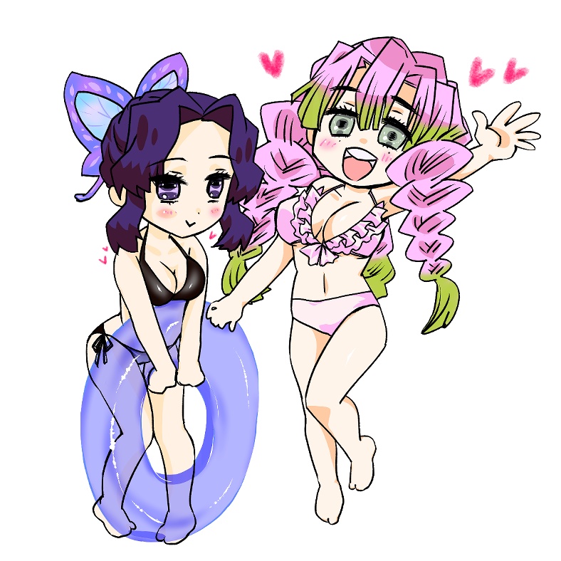 蜜璃&しのぶ水着アクリルスタンド
