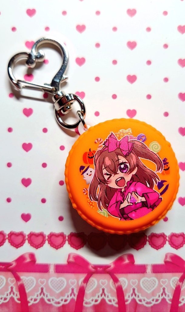 ハロウィンマカロンキーホルダー（ゆいちゃん・デパプリ）