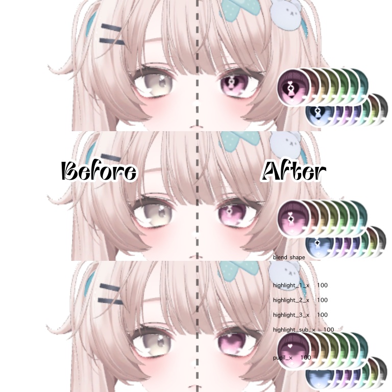 MystiBellŏck Eye【7アバター対応】