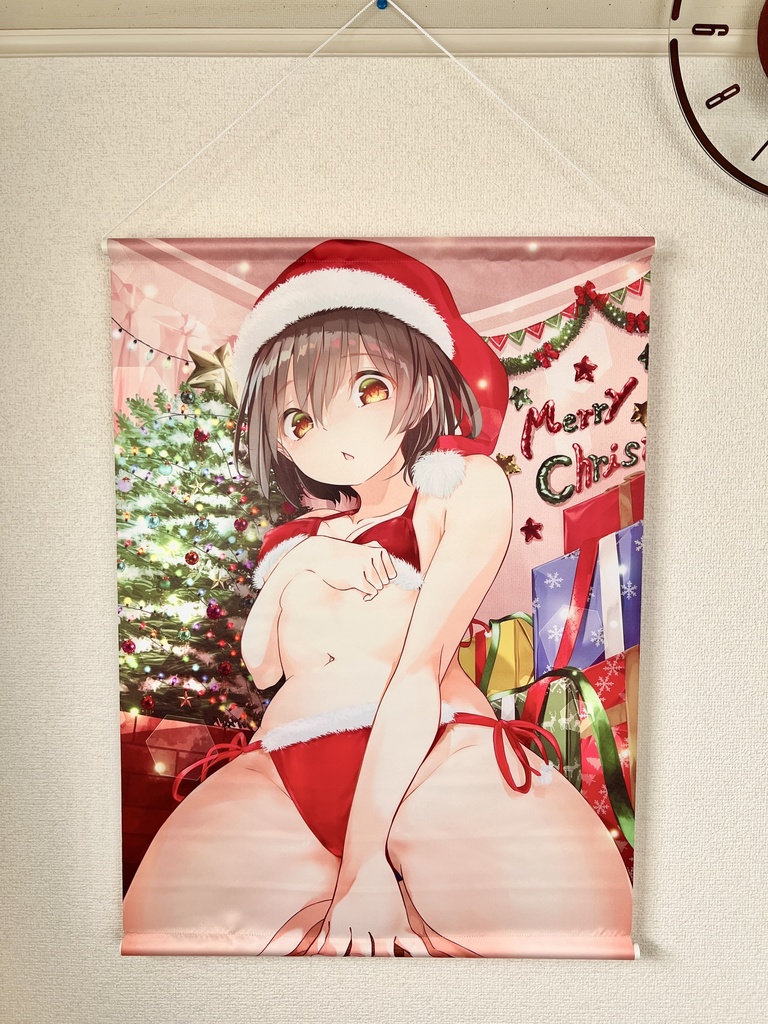 【期間限定 12/25まで】和希ちゃんサンタのタペストリー