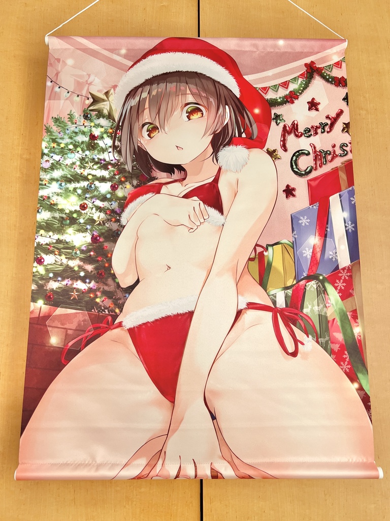 【期間限定 12/25まで】和希ちゃんサンタのタペストリー