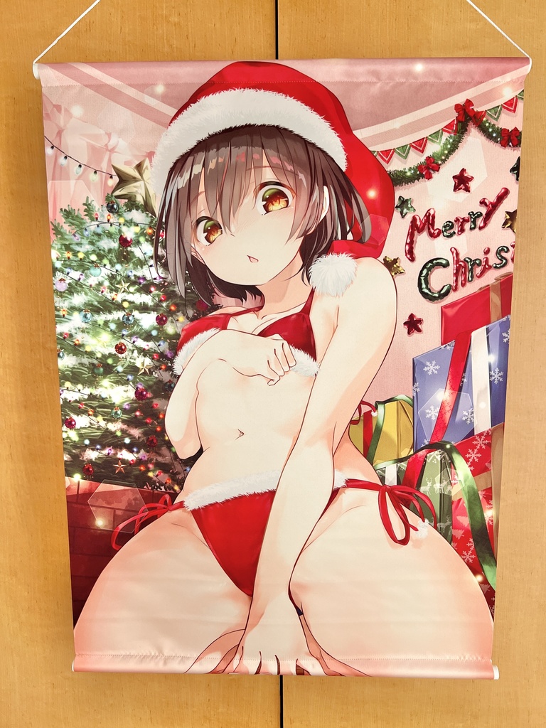 【期間限定 12/25まで】和希ちゃんサンタのタペストリー