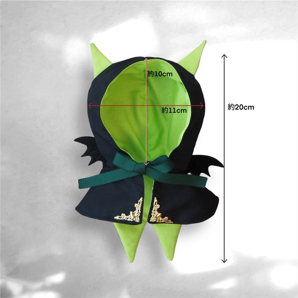 デビル風フードつきポンチョ