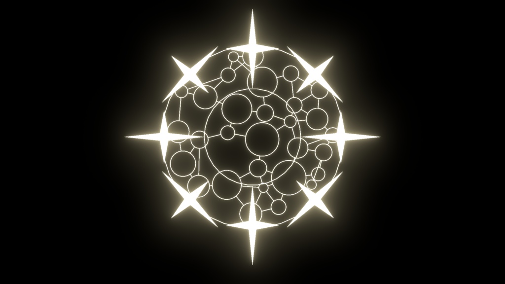 【VRChat想定】幾何学×星の天使の輪「StarGeometryHalo」