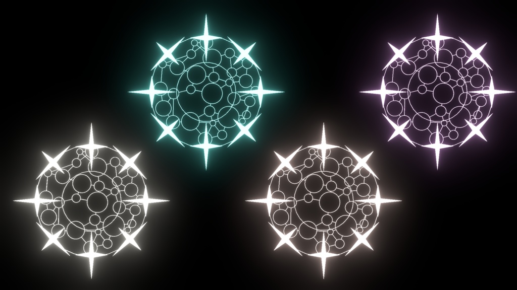 【VRChat想定】幾何学×星の天使の輪「StarGeometryHalo」