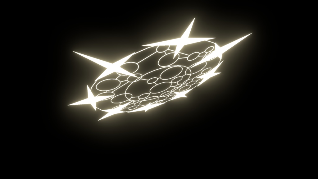 【VRChat想定】幾何学×星の天使の輪「StarGeometryHalo」