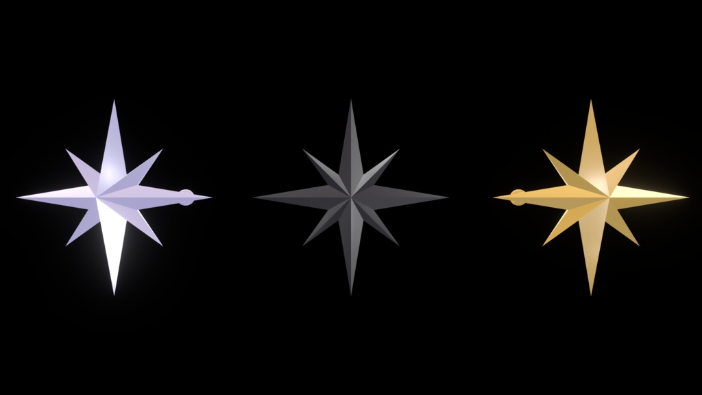 【無料】EarringsStar / 星型ピアス【VRChat想定】