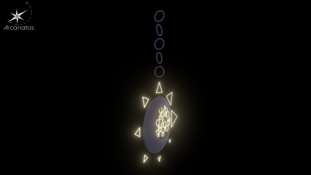 【VRChat想定】Sun Moon Earring / 太陽と月をモチーフにしたピアス