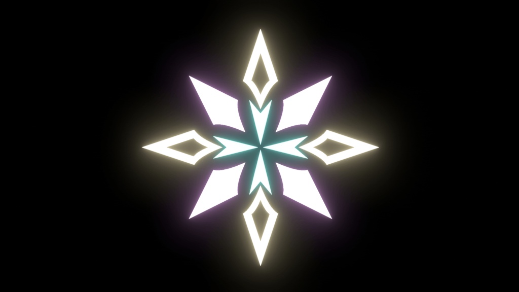 【VRChat想定】StarsHalo/星モチーフの天使の輪(アニメーション付き)