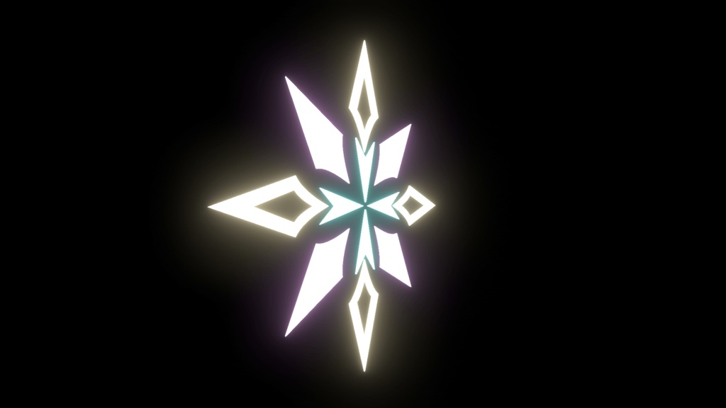 【VRChat想定】StarsHalo/星モチーフの天使の輪(アニメーション付き)