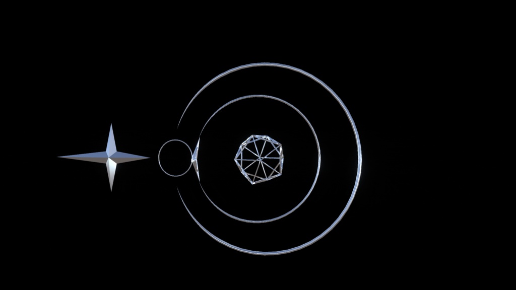 【VRChat想定】RingHalo / 円環と星モチーフの天使の輪(ヘイロー)