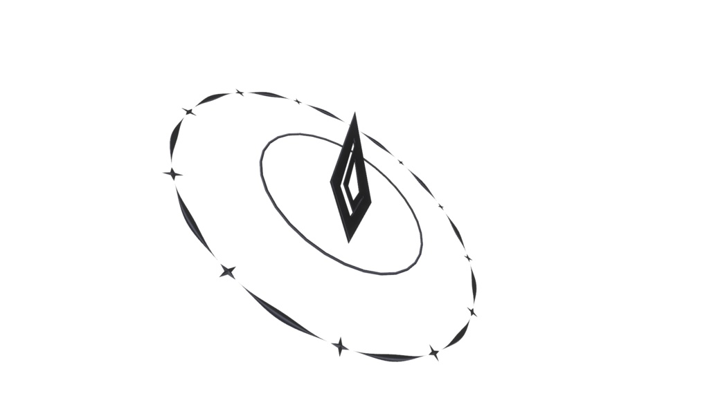 【VRChat想定】ClockHalo / 時計型天使の輪(ヘイロー)