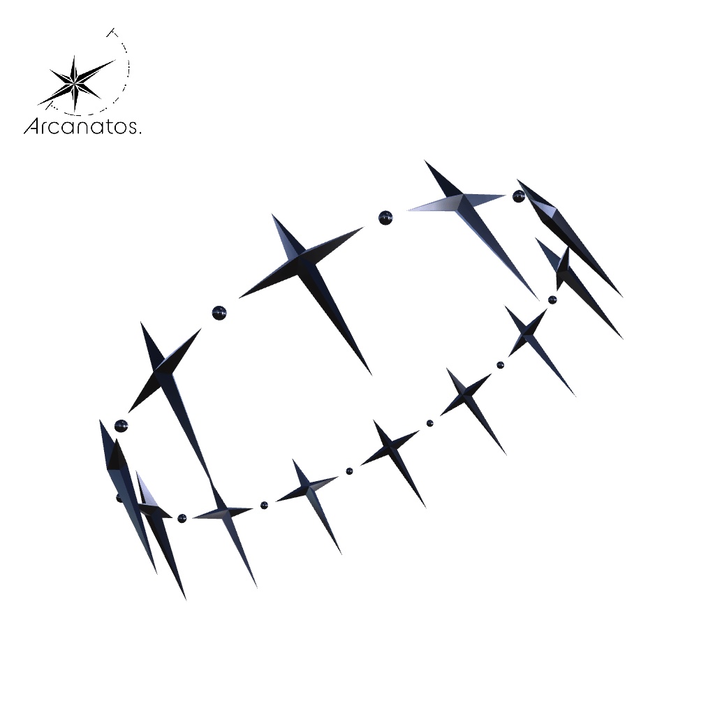 【VRChat想定】SimpleStarHalo / シンプルな星型天使の輪(ヘイロー)回転アニメーション付き