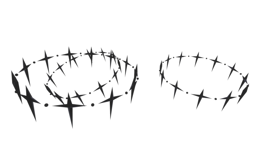 【VRChat想定】SimpleStarHalo / シンプルな星型天使の輪(ヘイロー)回転アニメーション付き